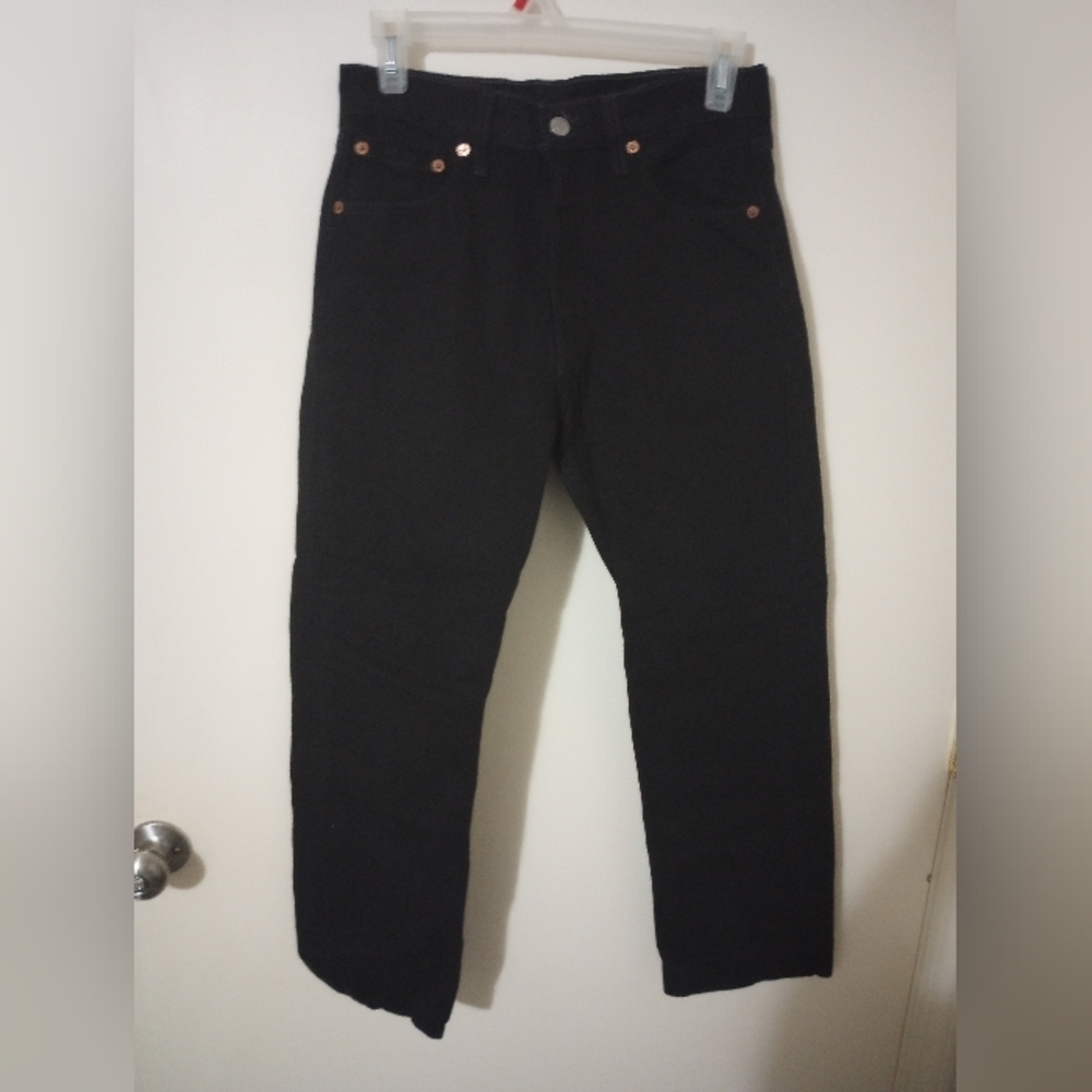 Levi's 501 button fly jeans color black men's w 29 L 34